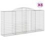 Voir la diapositive 2 : VIDAXL Paniers a gabions arques 8 pcs 300x50x140/160 cm fer galvanise
