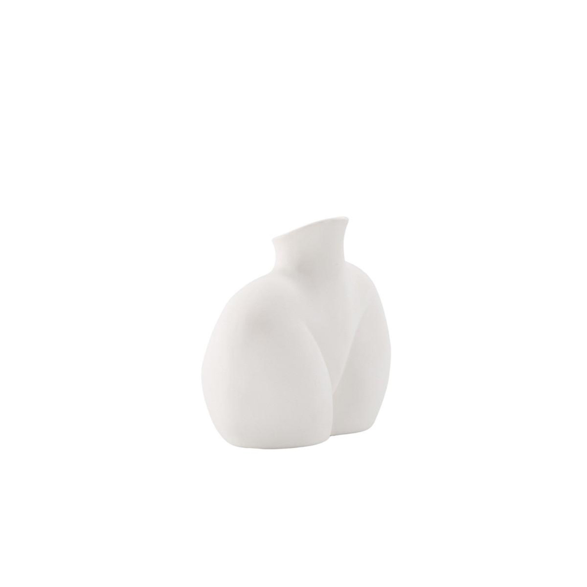 Voir la diapositive 3 : Paris Prix Vase corps féminin en céramique  harvey  17cm blanc cassé