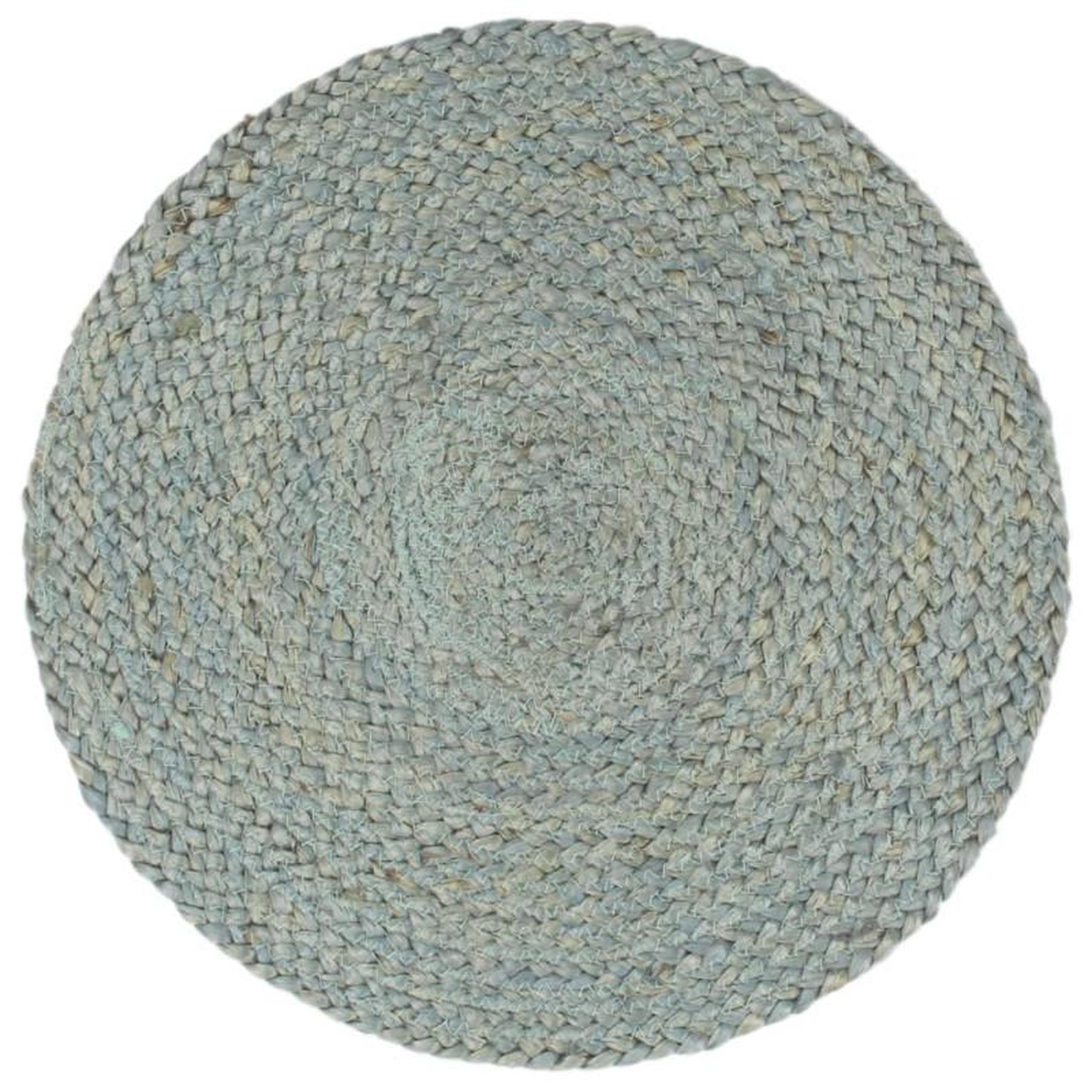 Voir la diapositive 2 : VIDAXL Napperons 6 pcs Vert olive Plain 38 cm Rond Jute