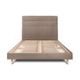 Voir la diapositive 1 : Sommeil de Plomb Lit avec tête de lit lignes velours et sommier kit - Hauteur totale : 29cm