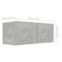 Voir la diapositive 6 : VIDAXL Meuble TV Gris beton 80x30x30 cm Bois d'ingenierie