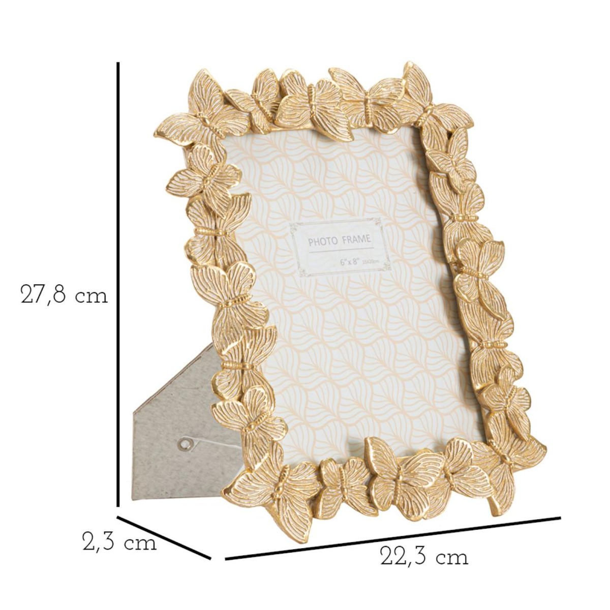Paris Prix Cadre Photo Déco Papillons  Farfalle  15x20cm Or