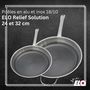 Voir la diapositive 2 : ELO Ensemble de Poêles de cuisson en inox Elo Relief Solution 24 cm et 32 cm