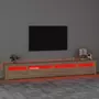 VIDAXL Meuble TV avec lumieres LED Chene sonoma 270x35x40 cm