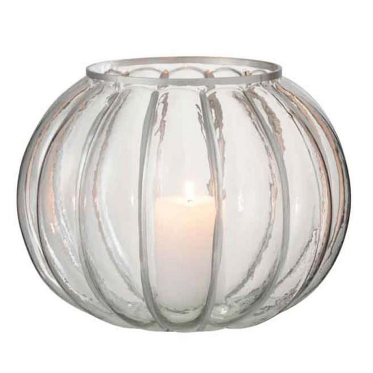 Paris Prix Photophore en Verre  Boule  23cm Argent