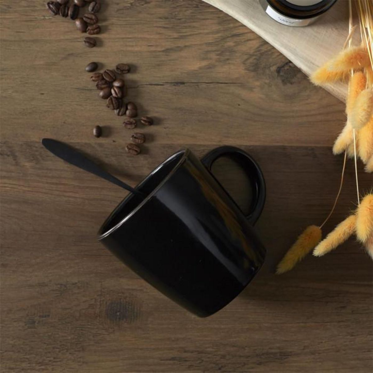 Paris Prix Lot de 6 Mugs en Céramique  Lounge  40cl Noir