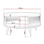 Voir la diapositive 4 : BEST MOBILIER Forini - table basse ronde - blanc et noir - 75 cm