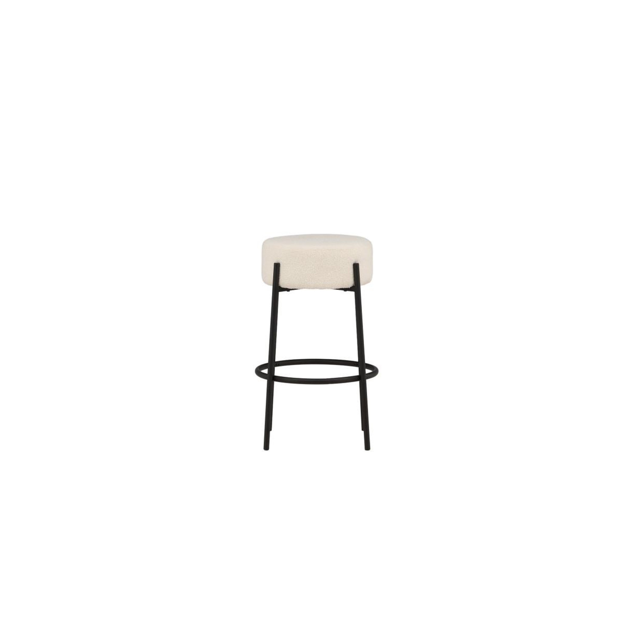 Voir la diapositive 2 : Paris Prix Tabouret de bar bouclette  tucson  70cm blanc