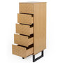 Voir la diapositive 3 : Paris Prix Chiffonnier 5 Tiroirs Chevrons  Camden  123cm Naturel