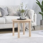 VIDAXL Table basse Ø 55x45 cm Bois massif de pin