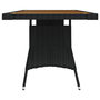 Voir la diapositive 3 : VIDAXL Table de jardin Noir 160x70x72 cm Resine tressee et acacia