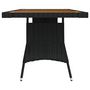 Voir la diapositive 3 : VIDAXL Table de jardin Noir 160x70x72 cm Resine tressee et acacia
