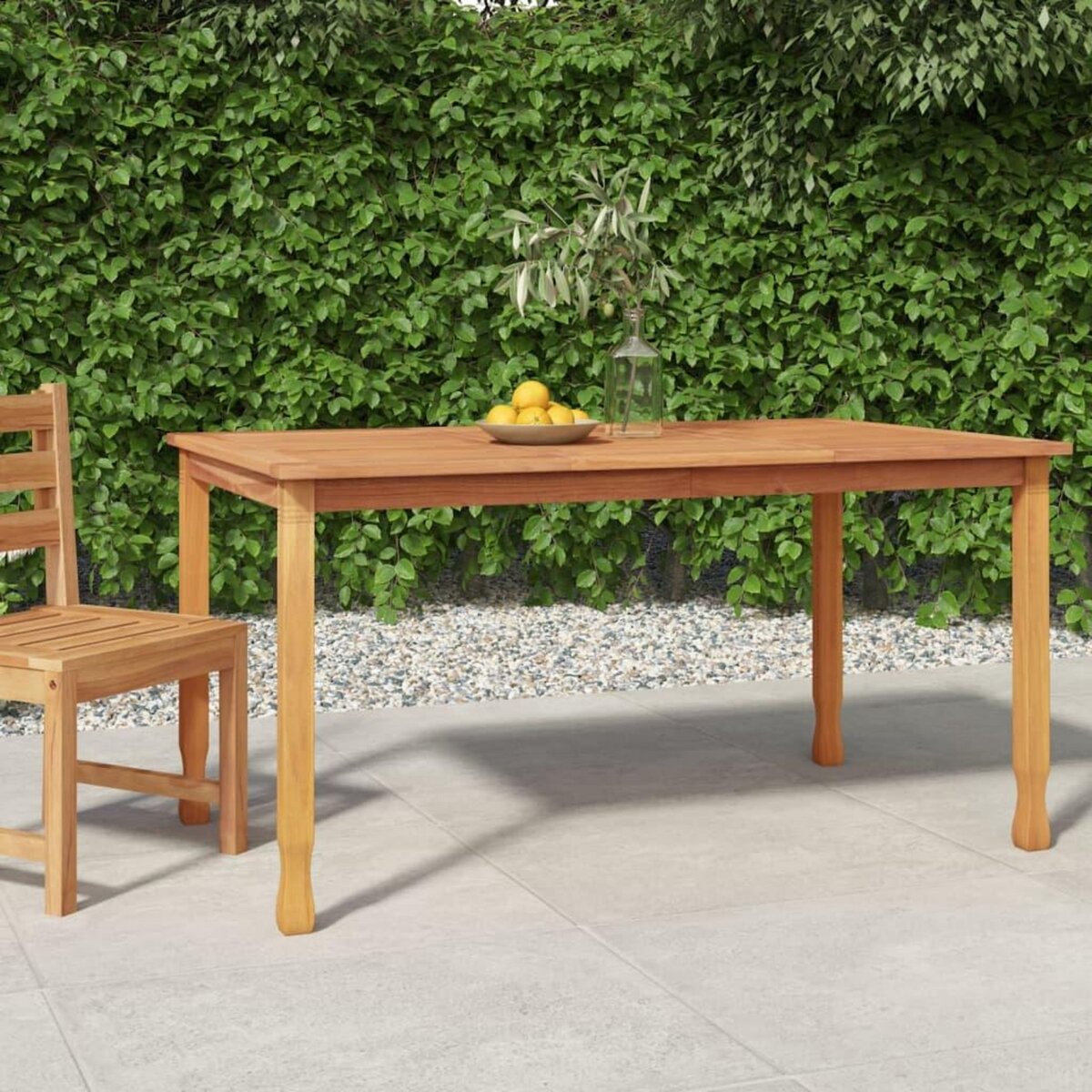 VIDAXL Table a dîner de jardin 150x90x75 cm bois massif de teck