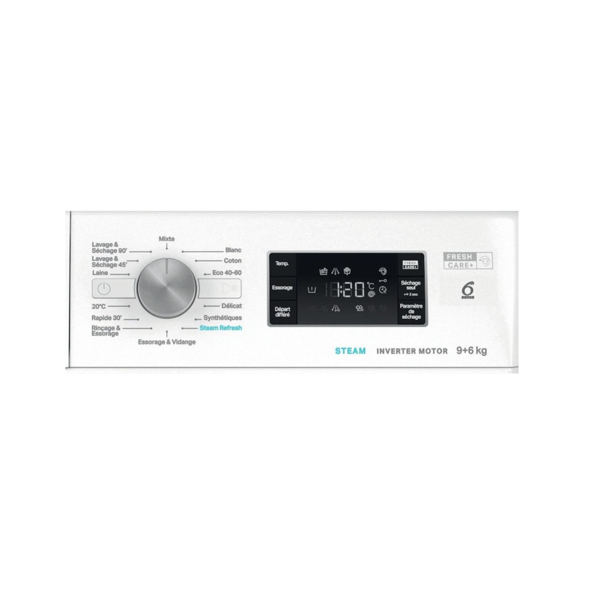Voir la diapositive 4 : Whirlpool Lave-linge séchant 9/5kg 1400 tours/min - ffwdb964489bvfr