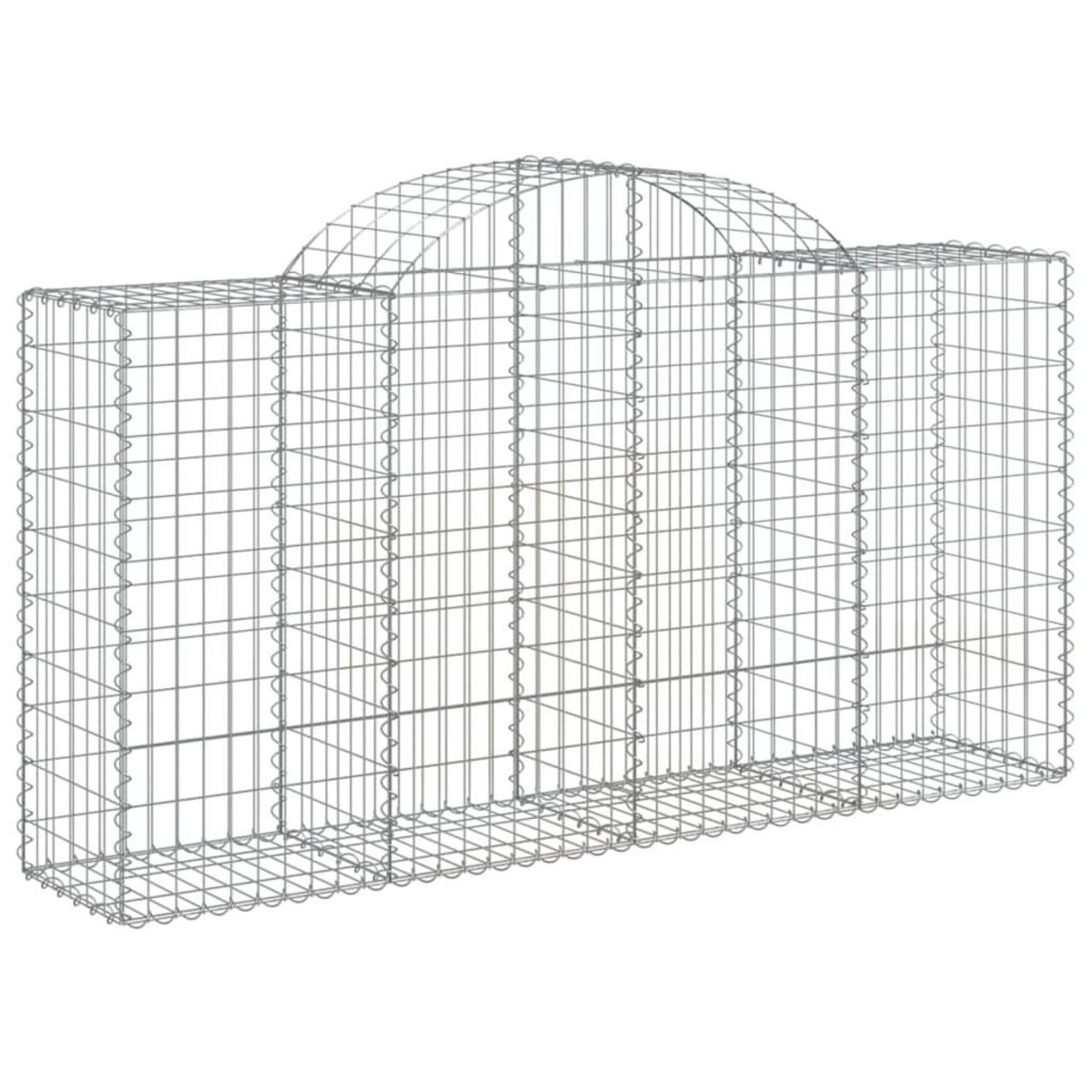 VIDAXL Paniers a gabions arques 18 pcs 200x50x100/120 cm fer galvanise