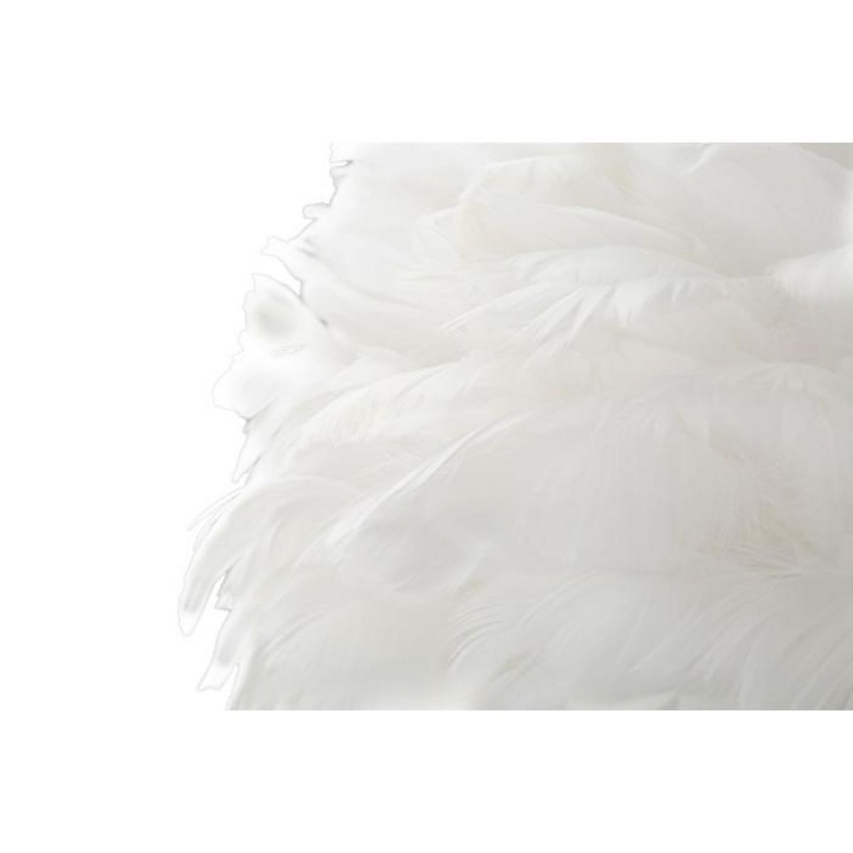 Paris Prix Lampadaire Imitation Plume  Slim  165cm Or & Blanc