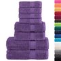 Voir la diapositive 2 : VIDAXL Ensemble de serviettes de qualité supérieure SOLUND 8pcs violet