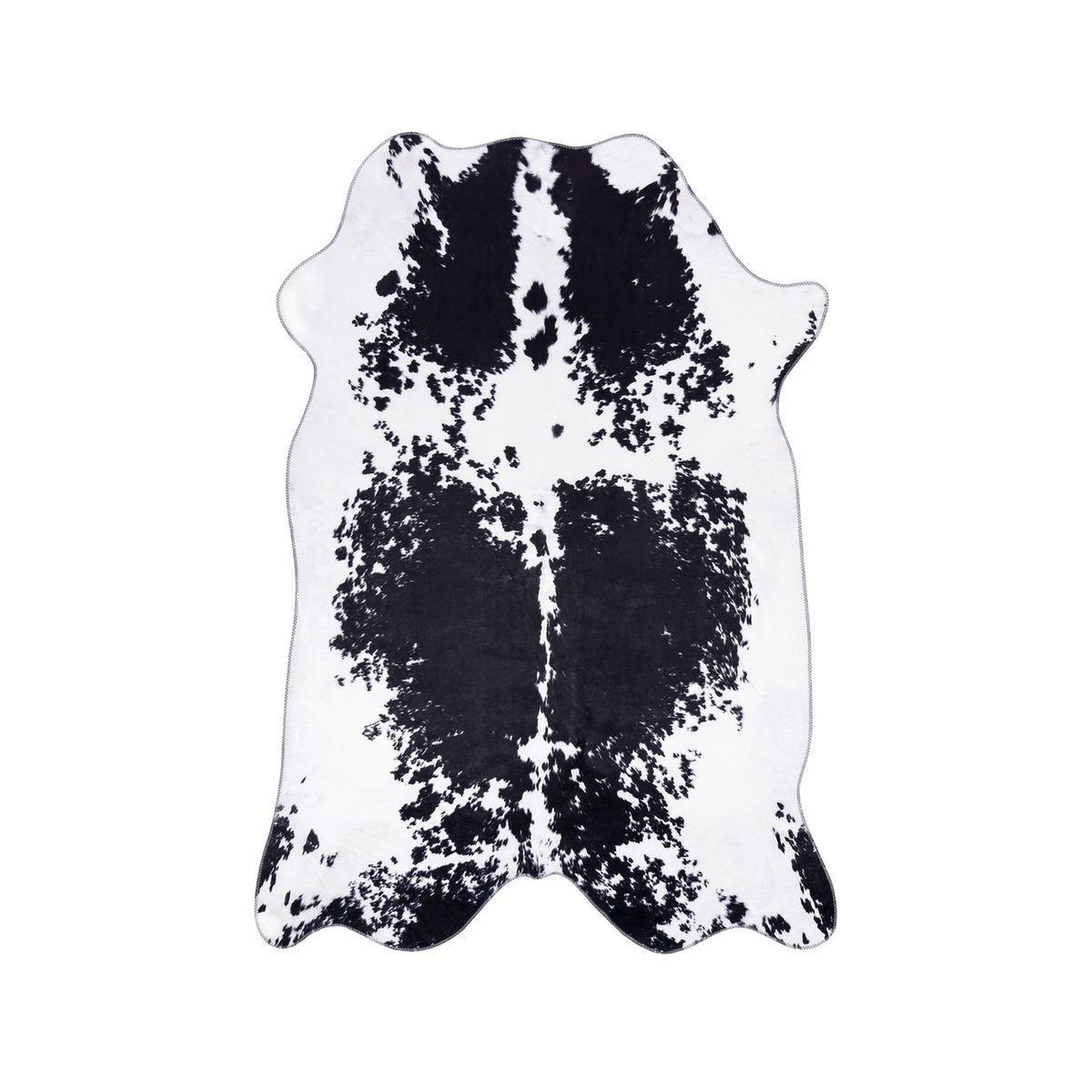 Paris Prix Tapis imprimé imitation fourrure  western  noir. Coloris disponibles : Noir