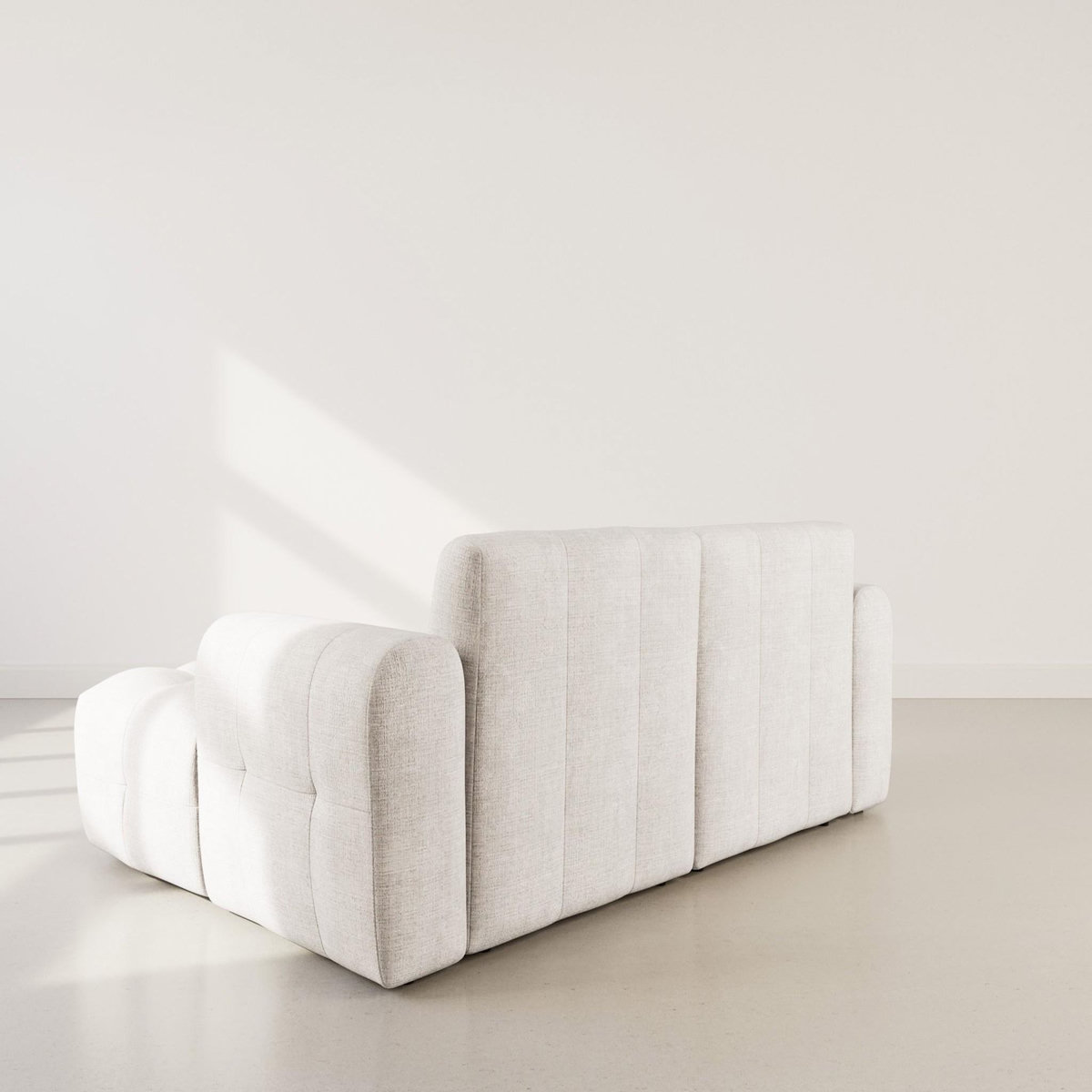 BEST MOBILIER Diane - canapé d'angle droit 4 places en velours texturé