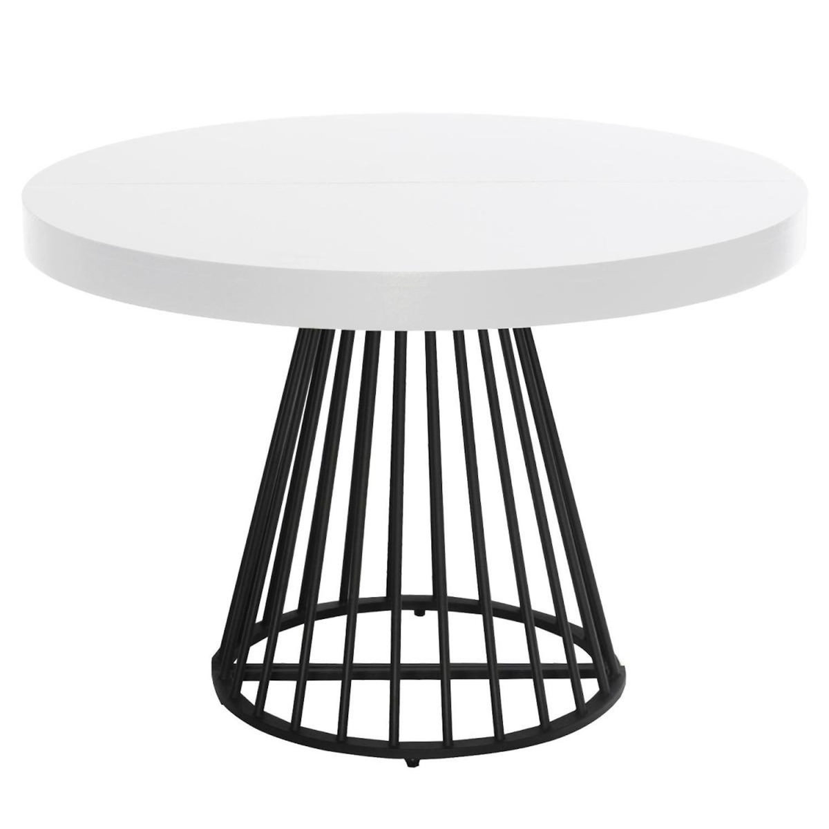 Paris Prix Table de Repas Extensible  Virginia  110-260cm Blanc