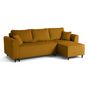 Voir la diapositive 2 : BEST MOBILIER Saphir - canapé d'angle réversible 4 places - convertible avec coffre - en velours côtelé