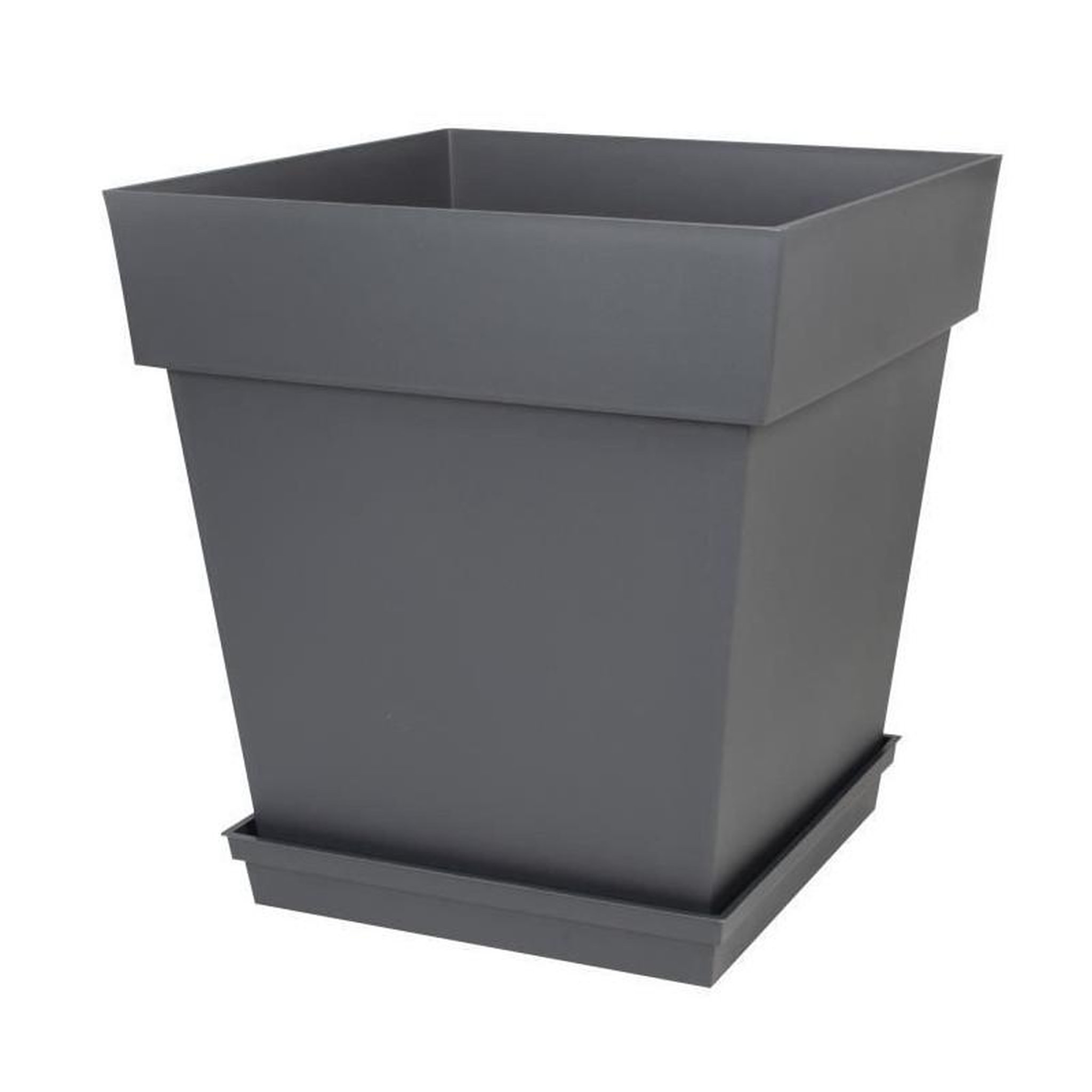 Voir la diapositive 2 : Eda Soucoupe toscane carrée 39 cm - gris anthracite - eda