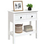 Voir la diapositive 4 : VIDAXL Table console Blanc 75x35x75 cm Bois massif de pin