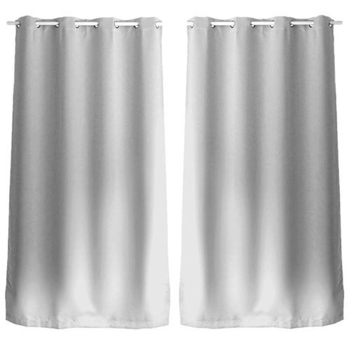 TOILINUX Lot de 2 Rideaux uni avec œillets