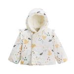 Petit Béguin Doudoune bébé imperméable doublée sherpa avec capuche Bloom. Coloris disponibles : Beige