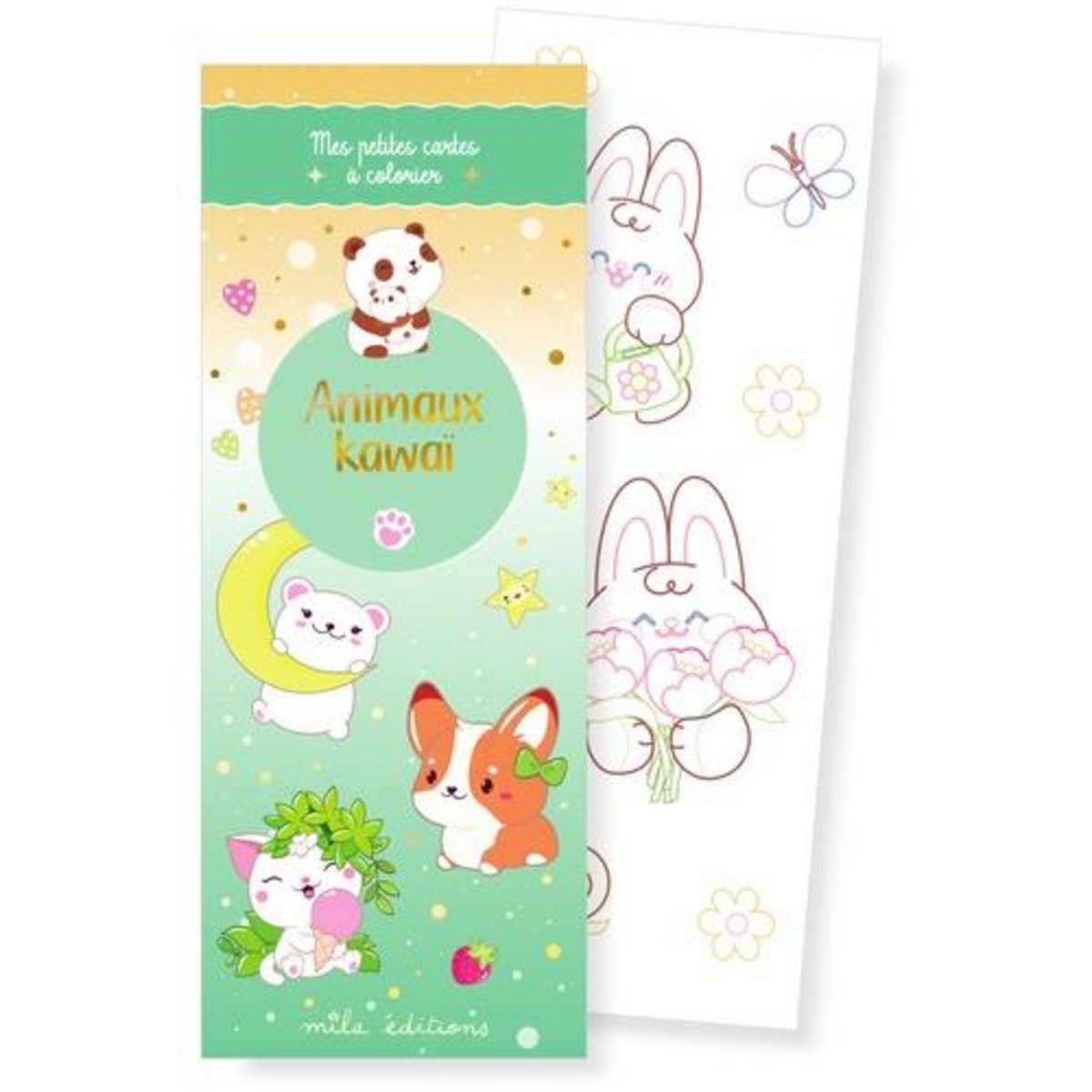 ANIMAUX KAWAI. MES PETITES CARTES A COLORIER, Mila Editions