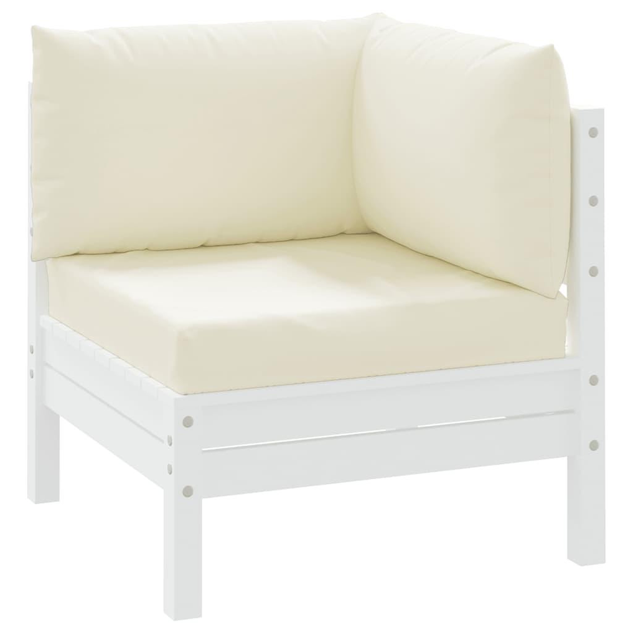 Voir la diapositive 3 : VIDAXL Coussins de palette lot de 3 blanc creme tissu oxford