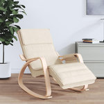 VIDAXL Chaise a bascule Creme Tissu