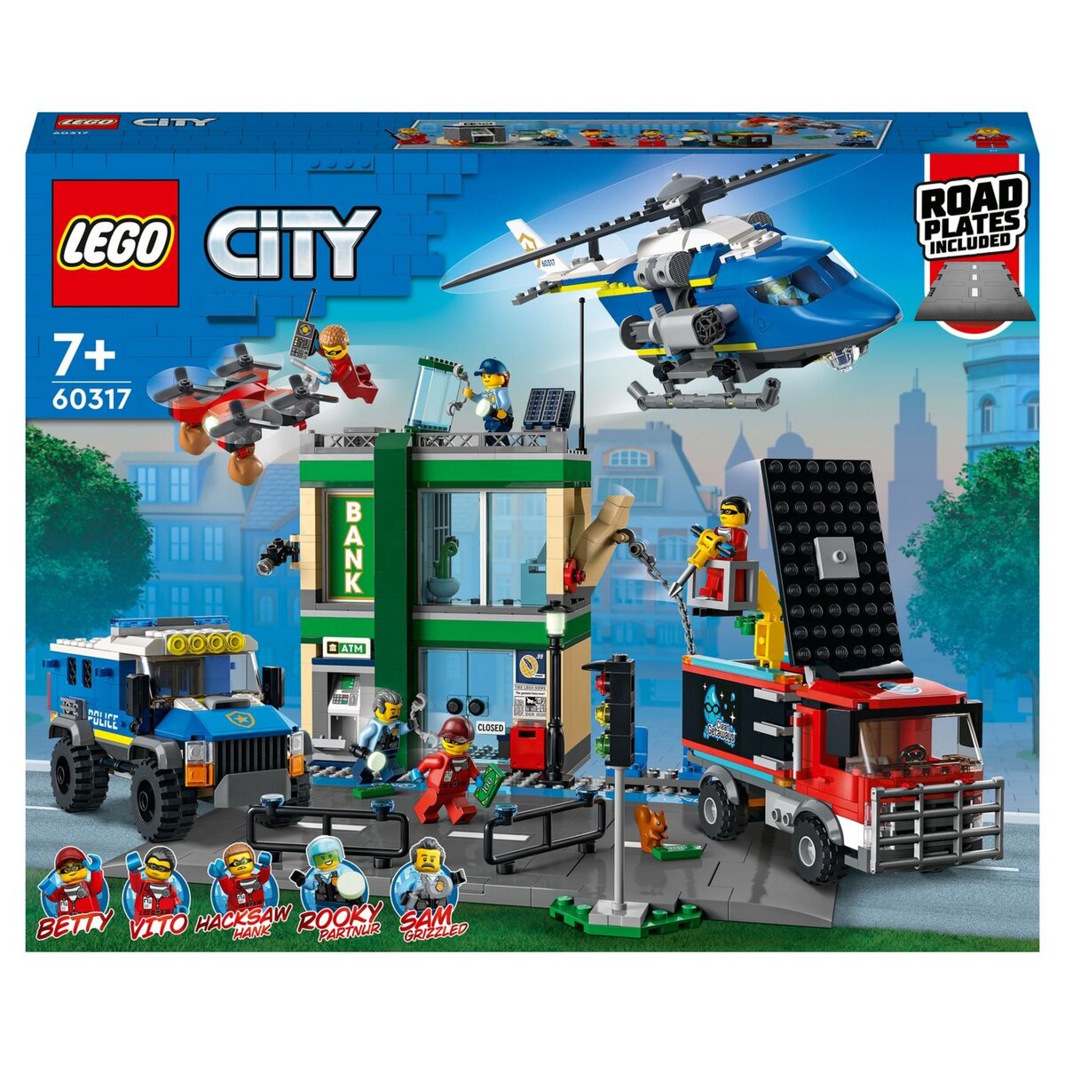 LEGO City 60317 - La course-poursuite de la police à la banque