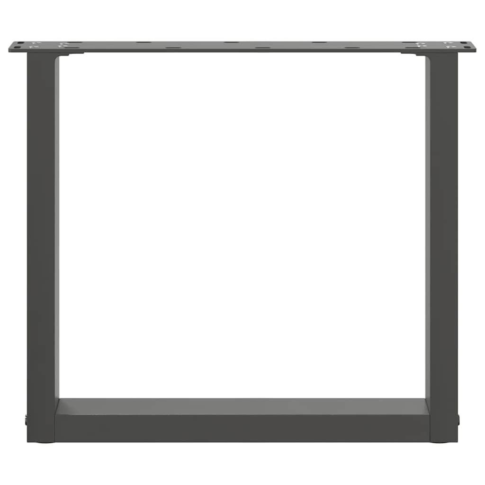 Voir la diapositive 5 : VIDAXL Pieds de table basse forme de U 2 pcs anthracite 50x(42-43) cm