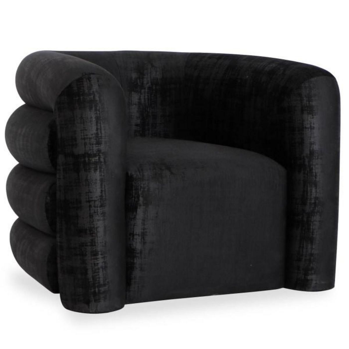 Paris Prix Fauteuil Design Bouclette  Elisa  95cm Noir