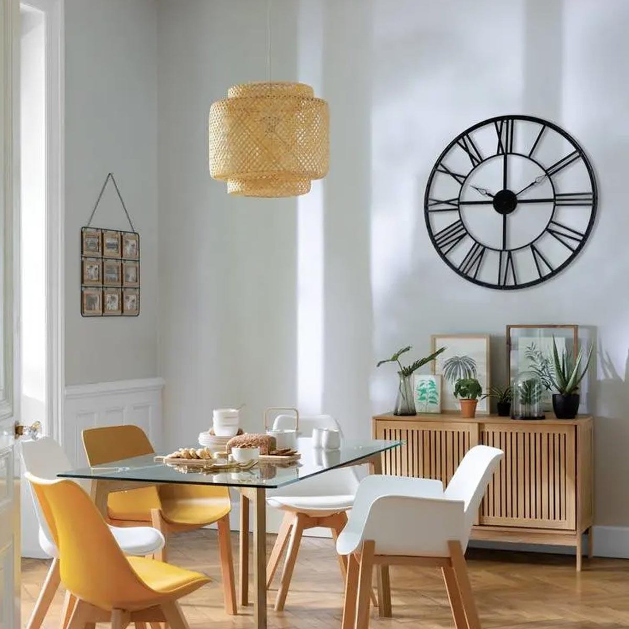 Voir la diapositive 3 : ATMOSPHERA Pendule vintage en métal  time  36cm noir