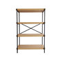 Voir la diapositive 4 : SWEEEK Etagère 4 niveaux industrielle effet frêne et métal - LOFT-   L 80 x l 30 x H 120cm