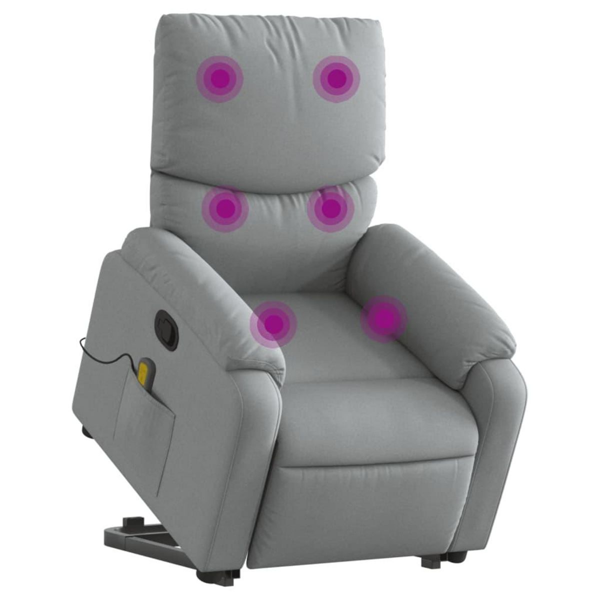VIDAXL Fauteuil de massage inclinable Gris clair Tissu