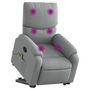 Voir la diapositive 3 : VIDAXL Fauteuil de massage inclinable Gris clair Tissu