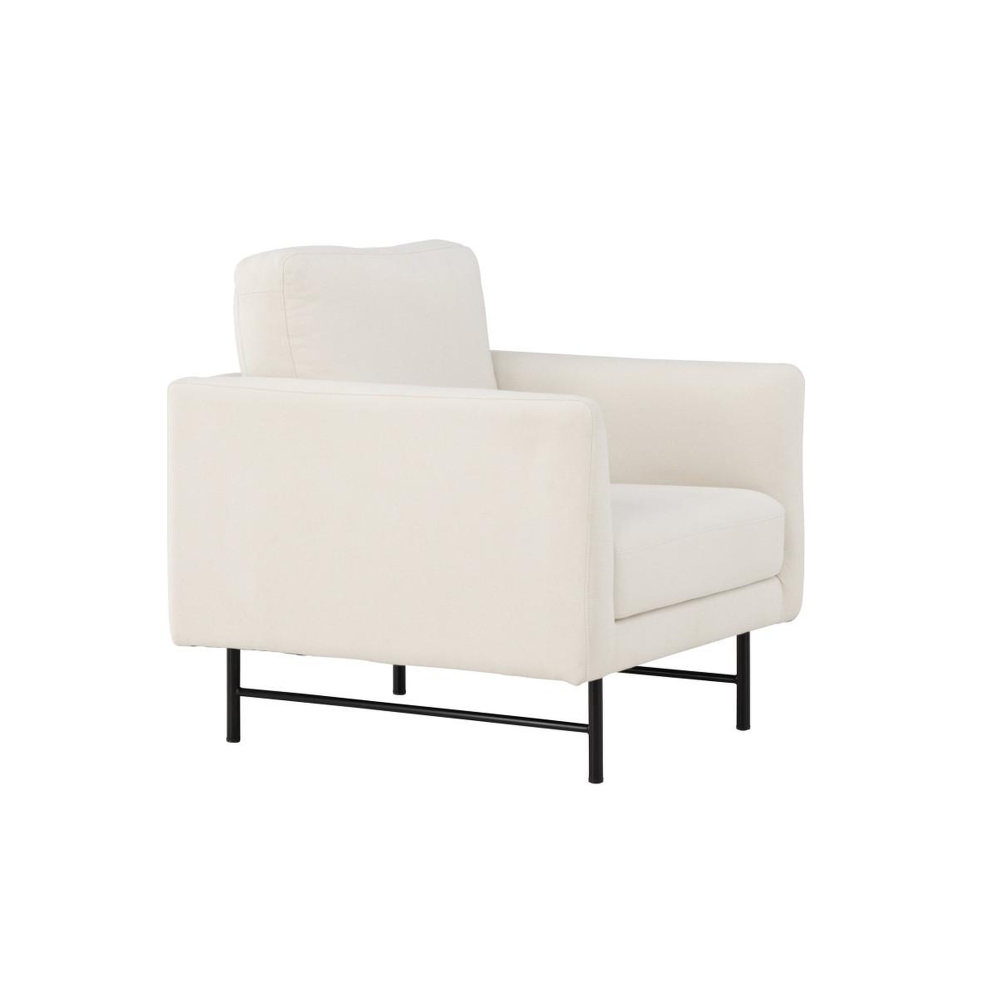 Voir la diapositive 2 : Paris Prix Fauteuil design en tissu  sky  87cm blanc