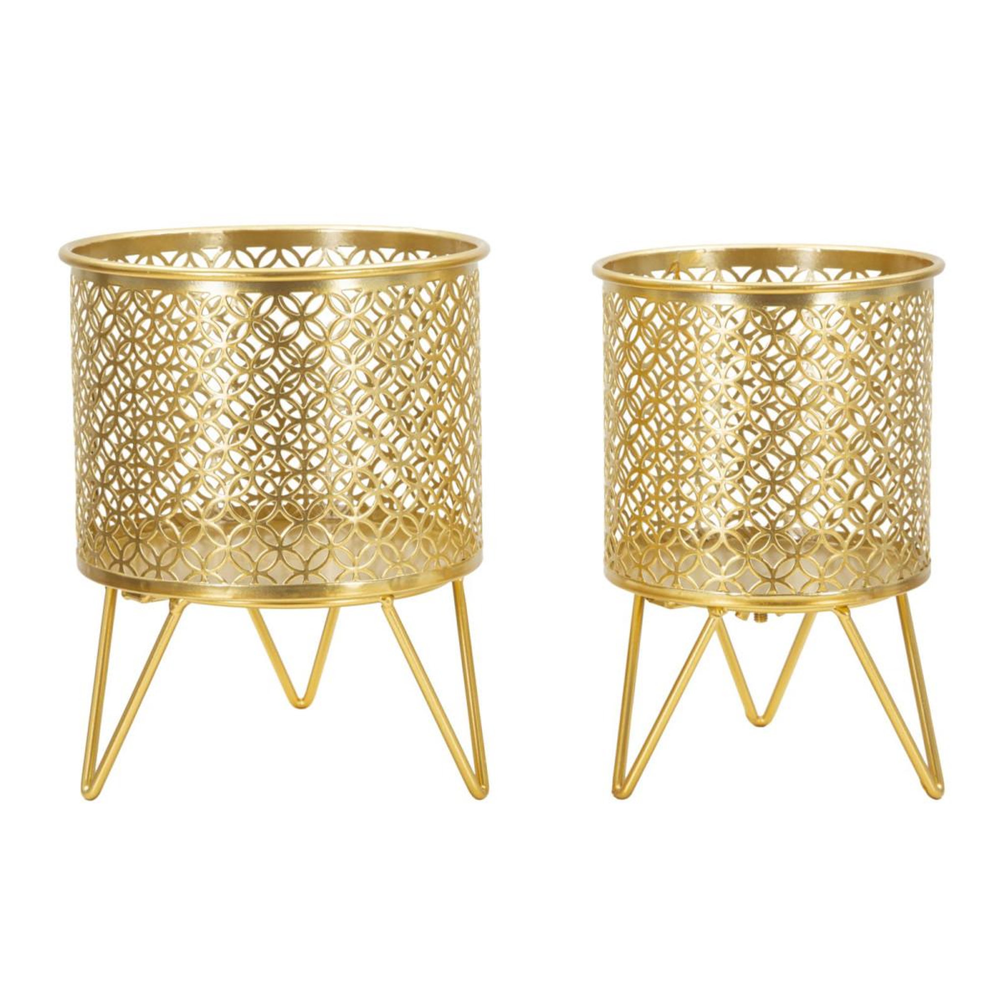 Paris Prix Lot de 2 cache-pots design  ceci  20cm or