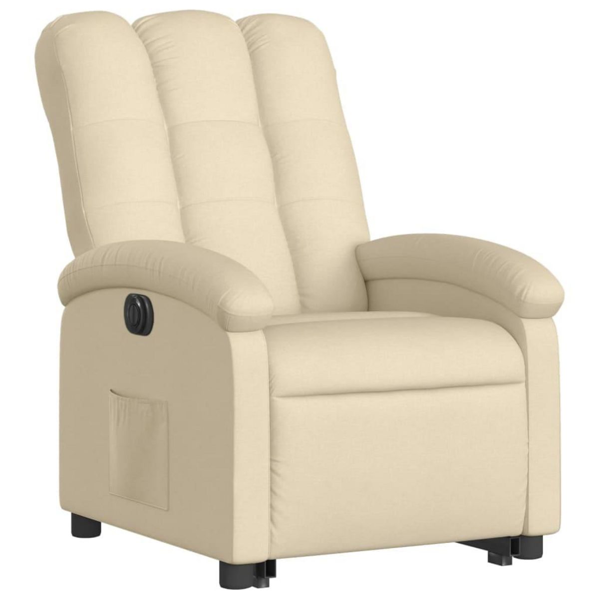 VIDAXL Fauteuil inclinable electrique creme tissu