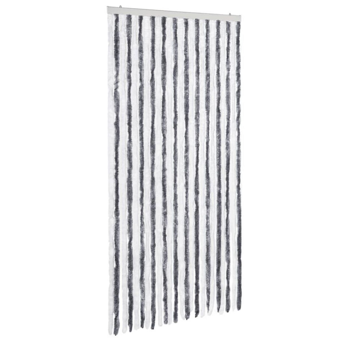 VIDAXL Moustiquaire Gris et blanc 100x220 cm Chenille