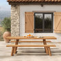 Voir la diapositive 5 : Rendez vous déco Table de jardin rectangulaire en bois de teck recyclé 10 personnes-Luma