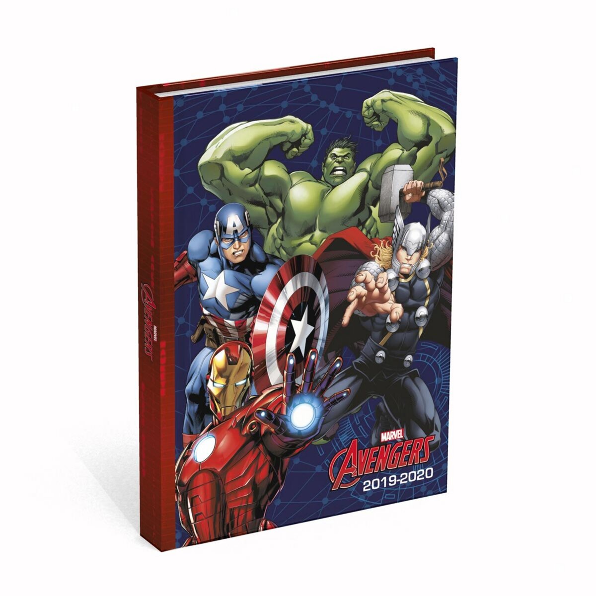  Agenda scolaire garçon 12,5x17,7cm bleu et rouge Marvel Avengers 2019-2020