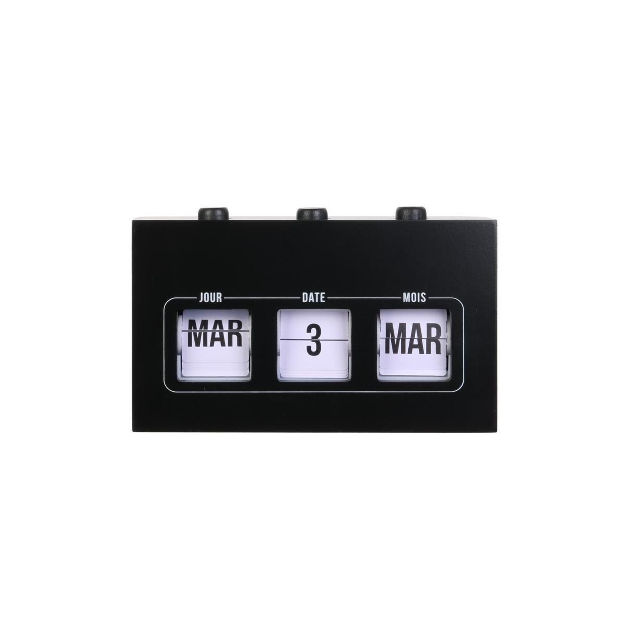 The concept Factory Calendrier perpétuel  flip flap  19cm noir