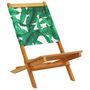 Voir la diapositive 3 : VIDAXL Chaises de jardin pliantes lot de 4 vert tissu et bois massif