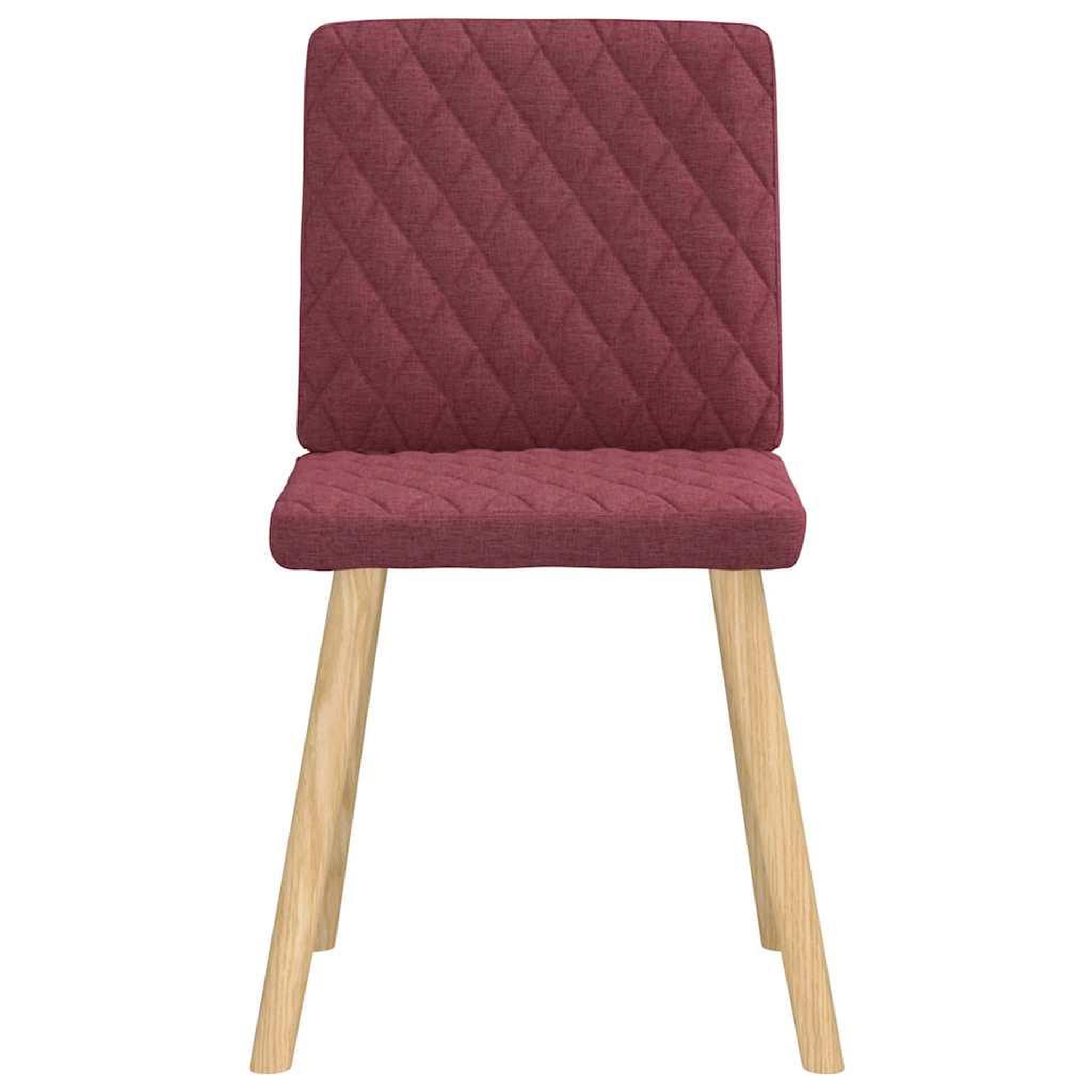 Voir la diapositive 3 : VIDAXL Chaises a manger lot de 2 rouge bordeaux tissu