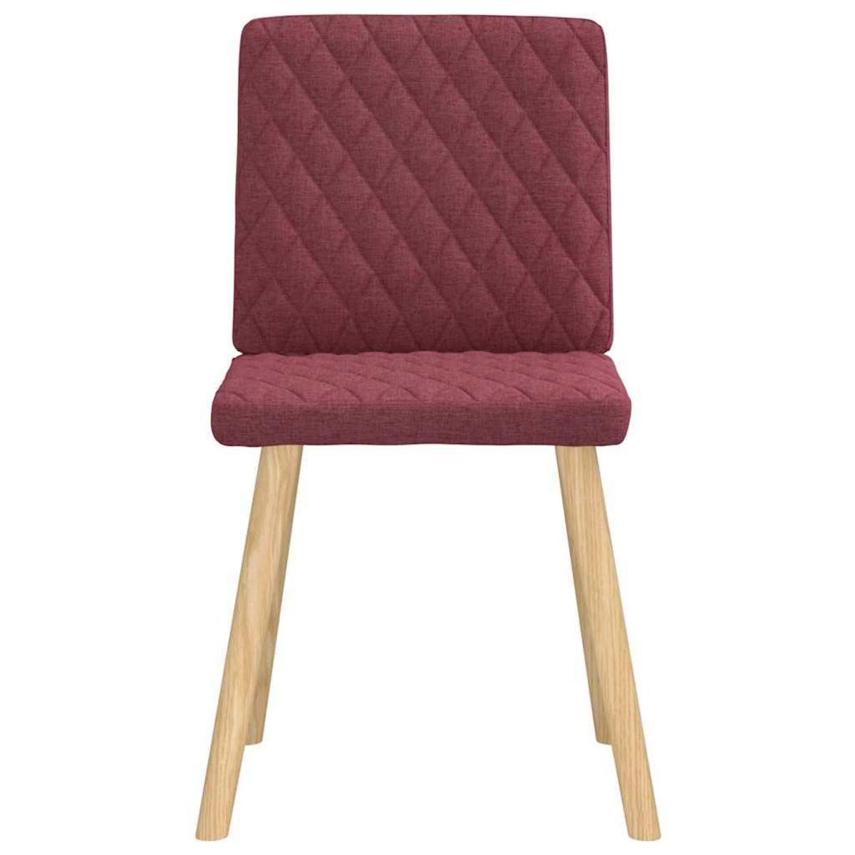 VIDAXL Chaises a manger lot de 2 rouge bordeaux tissu