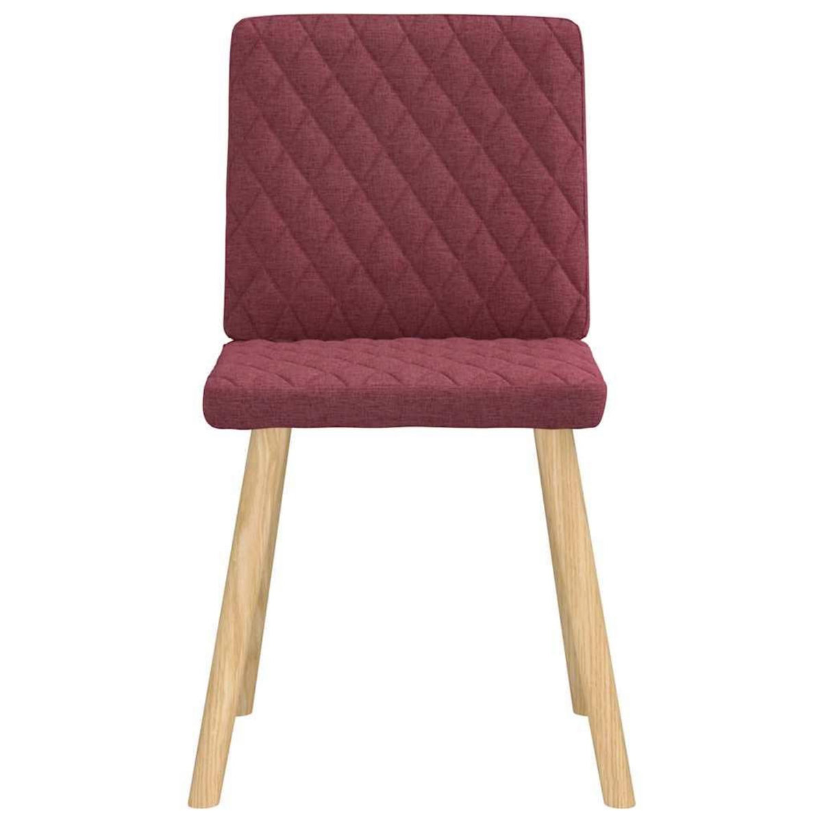 VIDAXL Chaises a manger lot de 2 rouge bordeaux tissu